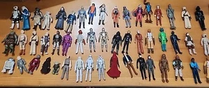 STAR WARS 1978-83 LOOSE 51 FIGURE Lot R2D2 C3PO Storm Trooper Boba Fett Vintage - Picture 1 of 6