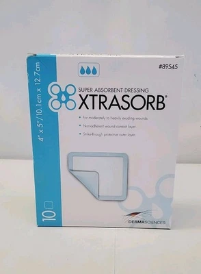 Derma Super Absorbente Apósito Xtrasorb No Adhesivo 4 X 5 Pulgadas 89545 Juego de 10 Foto 1 de 2