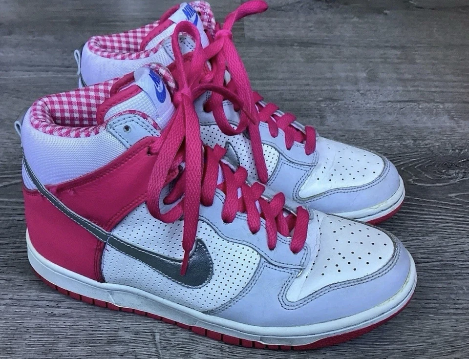Nike Dunk High Pink/White Sneakers US Youth GS Size 6Y 6 316604-115 Shoes - Image 1 of 4