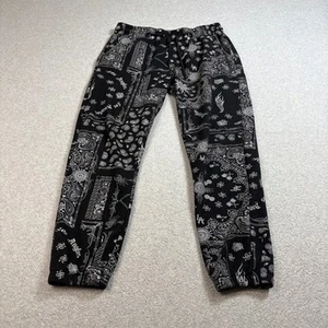 Forever 21 Hot Wheels Pants Mens Medium Black Bandana Print Jogger Casual 2021 - Picture 1 of 8