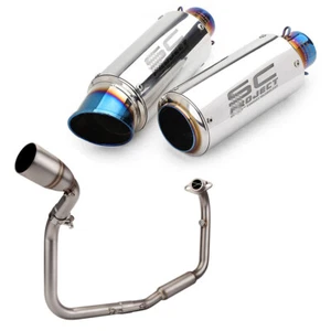 Full System Whole Vehicle Muffler Link Pipe For Benelli TNT125 TNT135 2016-2022 - Picture 1 of 7