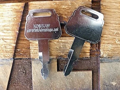 2 keys for Kobelco-Kawasaki Excavator Heavy Equipment Fits Many Models K250 - Image 1 of 2