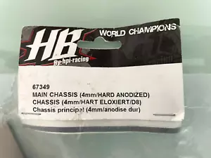 HPI Racing HB 67349 4mm Anodzied Main Chassis hard for D8 buggy - Picture 1 of 3