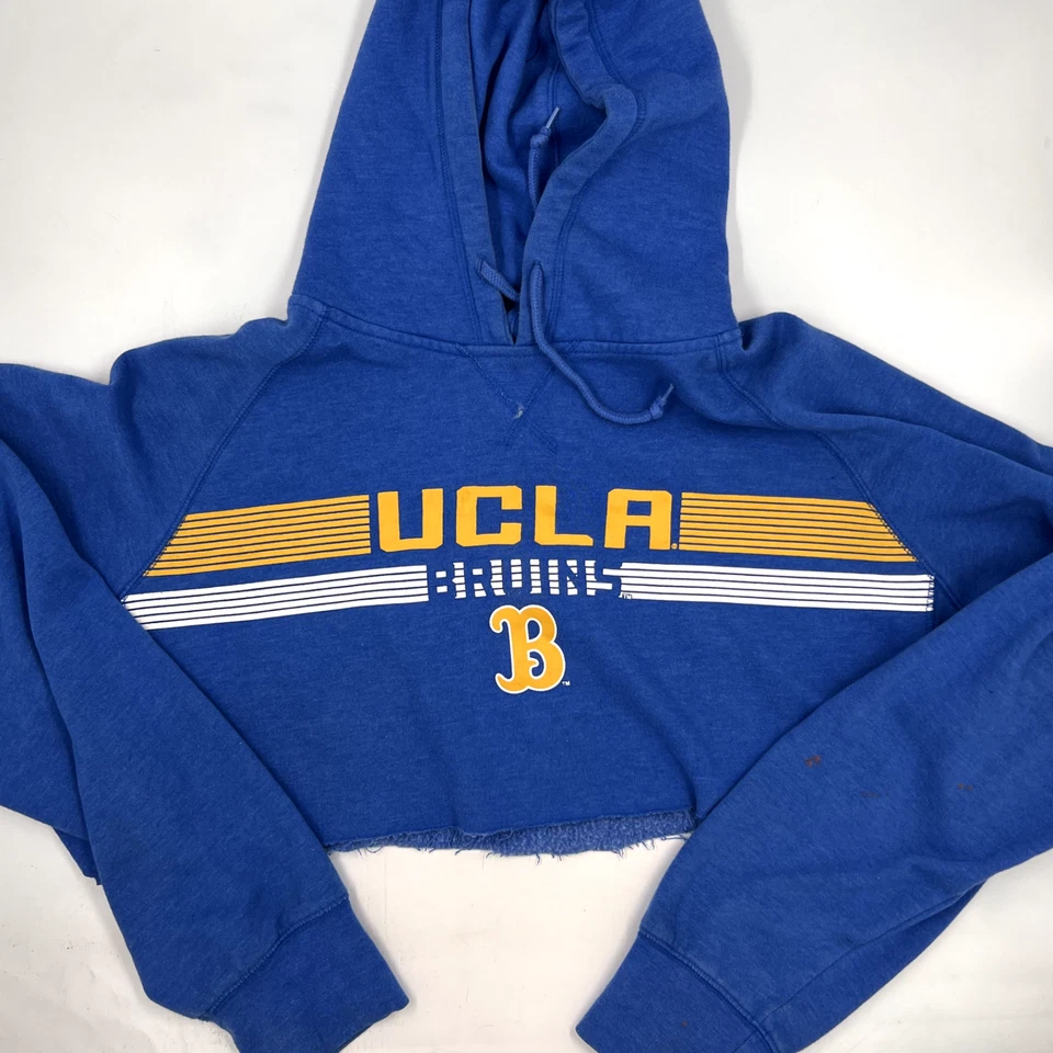 Sudadera con capucha corta UCLA Bruins para mujer talla 2XL azul algodón elástico NCAA Foto 1 de 4
