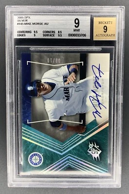 Pop 2!! BGS 9 2005 SPx “Silver” Rookie Michael (Mike) Morse SSP RC AUTO #’d/10!! - Image 1 of 4