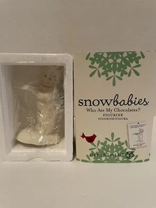 DEPT 56 SNOW BABIES “WHO ATE MY CHOCOLATES” 2015 PORCELAIN FIGURINE #4045762 NEW - Picture 1 of 5