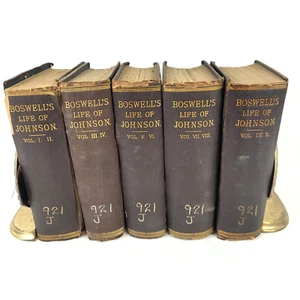 1859-1866 James Boswells Leben des Samuel Johnson Vol. 1-10 Ex Bibliothek Gravuren - Bild 1 von 12