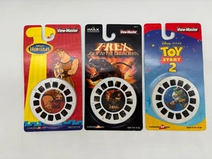 Lot Of 3 Vintage View Master Reel Packs Hercules, T Rex, Toy Story 90s NEW - Picture 1 of 7