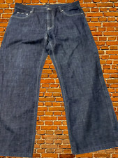 MENS HUGO BOSS W 38" DARK BLUE DENIM ZIP FLY STRAIGHT SLIM LEG JEAN TROUSERS