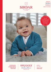 Sirdar 5250 Knitting Pattern Baby Cardigans in Snuggly Cashmere Merino DK - Picture 1 of 1