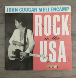 John Cougar Mellencamp Rock in the USA 45 RPM,"Record Is Warped", Picture Sleeve - Picture 1 of 9