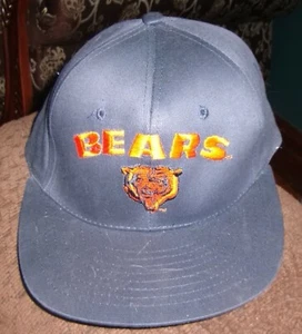 Vintage Chicago Bears Snapback Hat VTG NFL Football Blue Orange cap NOS AJD - Picture 1 of 1