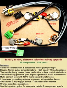 ES-339 Solderless Wiring Upgrade: Bourns Pro-series pots/Completely Shielded! - Picture 1 of 10