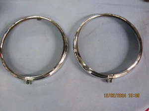 NOS 1933 Chevrolet Headlight Bezel Pair Set - Bild 1 von 16