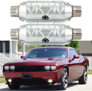 2PCS 2.5'' Catalytic Converter EPA w/Heat Shield For Dodge Challenger RT 5.7L V8 - Picture 1 of 14