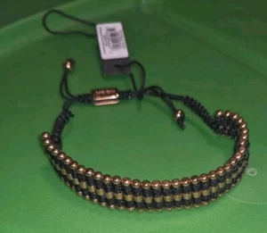 NOGU Rose Gold Black Macrame Bracelet~with Tags - Picture 1 of 8