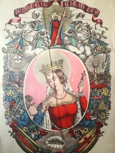 Imagerie d'Epinal, Pellerin, Sainte Jeanne Reine de France, galerie religieuse - Imagen 1 de 2