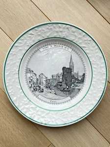 Ancienne Assiette Parlante Choisy Vues de France n°6 Caen - XIXe - Picture 1 of 2