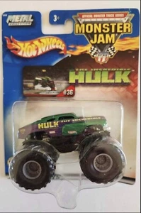 Hot Wheels Monster Jam Truck Incredible Hulk 1:64 2002 Rare Yellow MJ Logo - Picture 1 of 1