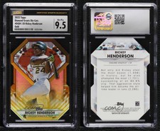 2022 Series 1 Diamond Greats Die-Cuts Gold /75 Rickey Henderson CSG 9.5 HOF