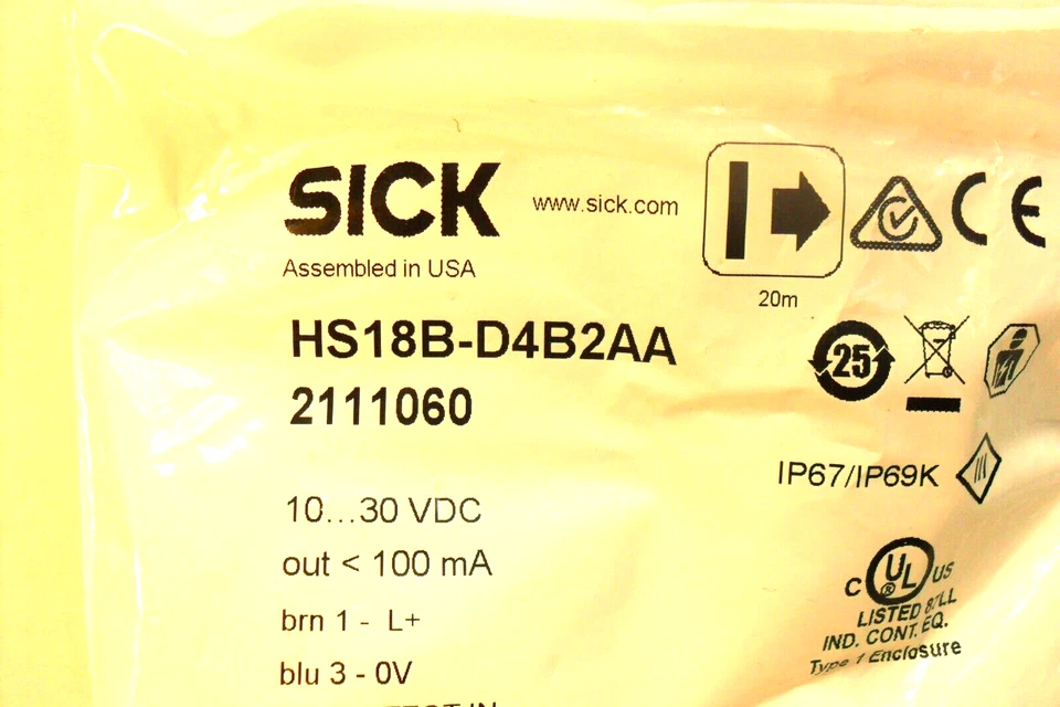 SICK HS18B-D4B2AA - 2111060 - Sealed Factory Bag - Image 1 of 3