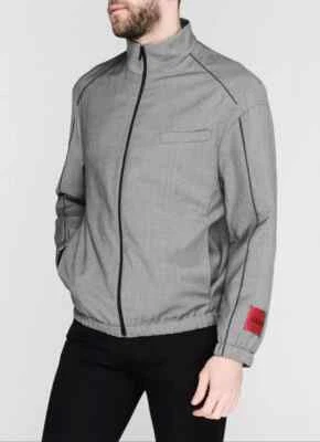 New mens HUGO BOSS jaket Uris Pin Stripe wool bomber size XL uk 42/ 52 RRP £319 - Image 1 of 4