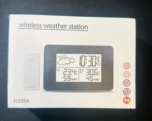 FJ3364 Digital Alarm Clock Weather Station Wireless Sensor Hygrometer - Picture 1 of 2