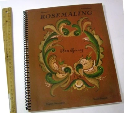 Elsa Sjovaag ADVANCED ROSEMALING English ** Norwegian HOW TO PAINTING TECHNIQUES - Image 1 of 4