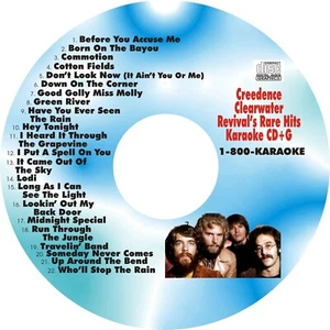 CUSTOM KARAOKE CREEDENCE CLEARWATER REVIVAL 22 RARE SONGS cdg CD+G HARD-TO-FIND - Picture 1 of 2