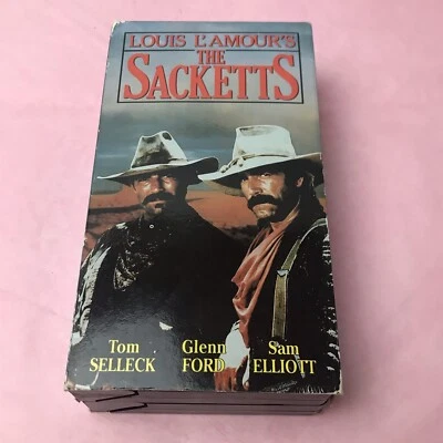 Louis L'amour The Sacketts 2 VHS Tape Set Tom Selleck - Image 1 of 4
