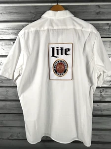 NEW Dickies Miller Lite Beer Patch Short Sleeve Delivery Driver Shirt Mens XL - Picture 1 of 7