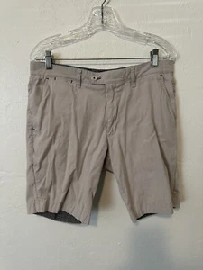 Ted Baker London Herrenshorts 33R beige Chino vorne flach Golf Urlaub Reißverschluss Knopf - Bild 1 von 5