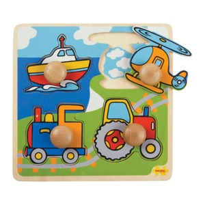 Rompecabezas Bigjigs Toys My First Wooden Clavija (Transporte) 4 piezas de rompecabezas gruesas - Imagen 1 de 1