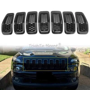 7pcs Front Bumper Upper Grille Insert 68303626AA For Jeep Cherokee 2014-2018 17 - Bild 1 von 21