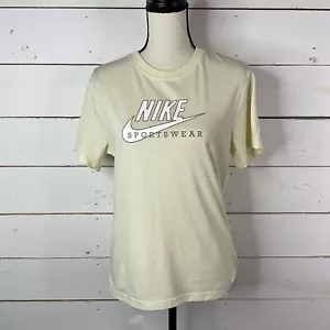 Neu Nike Cotton Heritage T-Shirt kurzärmelig Wüstenstaub gelb Damen Medium - Bild 1 von 6