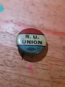 Vintage R.U. Union Pin Back Button-Pre-Owned - Picture 1 of 7