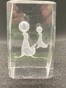 Glass paperweight with 3D laser etched seals  *Read* - Picture 1 of 10