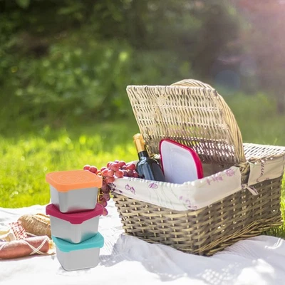  3 Pcs Sauce Container Stainless Steel Containers with Lids Cups Reusable - Image 1 of 4