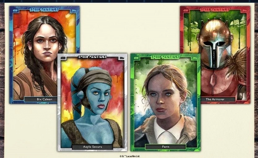 Topps Star Wars Card Trader Speed Paintings Wave 8 *Sin juego legendario Foto 1 de 1