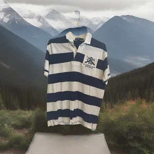 Polo Ralph Lauren Cricket Club de Colección Para Hombre L 21 Back Hit Rugby Manga Corta - Imagen 1 de 11