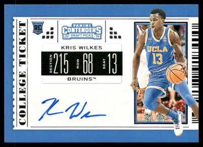 Kris Wilkes 2019 Panini Contenders Draft Picks #97 AU UCLA Bruins - Image 1 of 2