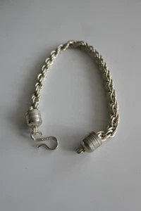 A937-800er Silber Armband Alt  Lang 17 cm Breit 4,8 mm Gewicht 10,5 Gramm - Bild 1 von 8