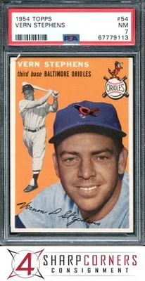 1954 TOPPS #54 VERN STEPHENS ORIOLES PSA 7 - Image 1 of 4