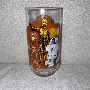 1977 STAR WARS BURGER KING R2 D2 C3PO COCA COLA GLASS Vintage EUC - Picture 1 of 8