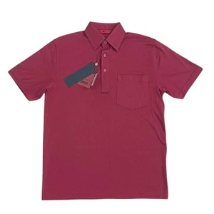 Gabicci Z05 Burgundy Polo Shirt Short Sleeve Pocket Mens Small New with Tags - Picture 1 of 14