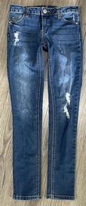 Justice Girls Jeans Size 12 Simply Low Super Skinny Distressed - Picture 1 of 7