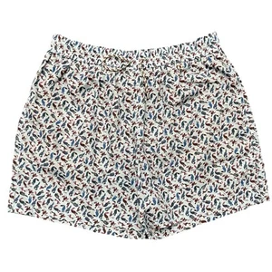 Loro Piana White Toucan Allover Cotton Swimsuit Shorts Size XL Made in Italy - Picture 1 of 8