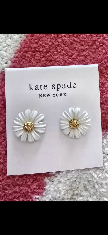 Aretes Kate Spade Into the Bloom oro blanco Foto 1 de 1