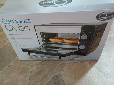 Compact 9L Mini Oven Temperature Controlled 100-230 Degrees Quest 35409 Boxed - Image 1 of 3