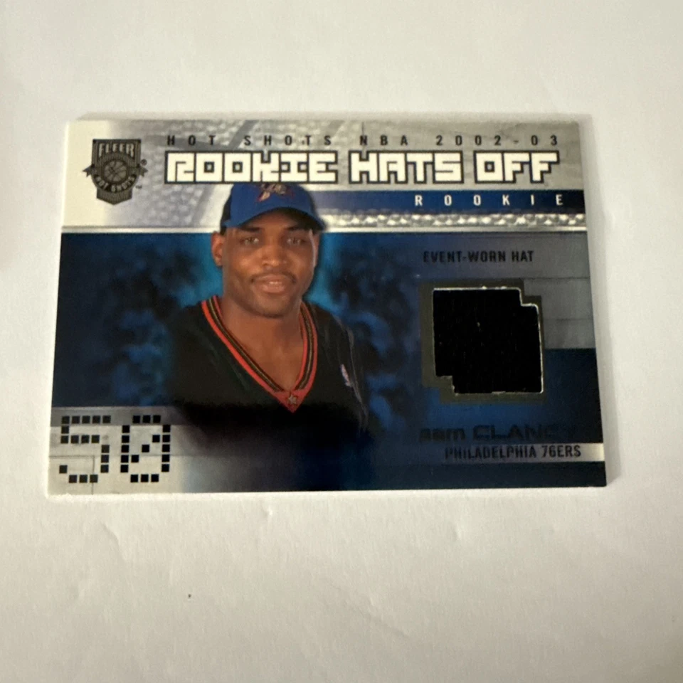 2002-03 Fleer Hot Shots Rookie Hats Off Shooting Shirt /350 Sam Clancy #194 - Image 1 of 4